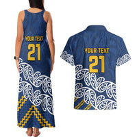 New Zealand Rugby Pacific Custom Couples Matching Tank Maxi Dress and Hawaiian Shirt Kahupeka Maori Kowhaiwhai Pattern LT9 - Polynesian Pride