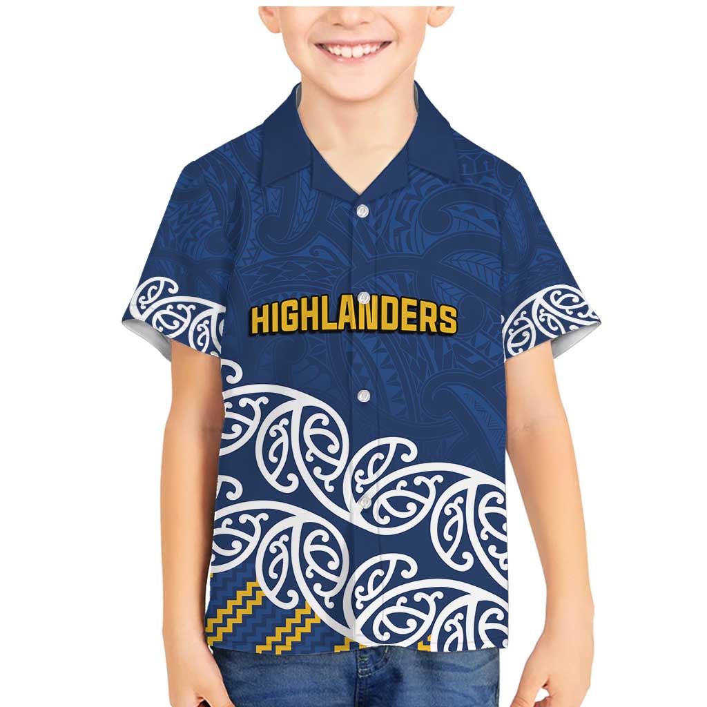 New Zealand Rugby Pacific Custom Family Matching Mermaid Dress and Hawaiian Shirt Kahupeka Maori Kowhaiwhai Pattern LT9 Son's Shirt Blue - Polynesian Pride