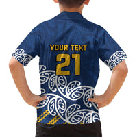 New Zealand Rugby Pacific Custom Family Matching Off The Shoulder Long Sleeve Dress and Hawaiian Shirt Kahupeka Maori Kowhaiwhai Pattern LT9 - Polynesian Pride