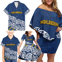 New Zealand Rugby Pacific Custom Family Matching Off Shoulder Short Dress and Hawaiian Shirt Kahupeka Maori Kowhaiwhai Pattern LT9 - Polynesian Pride