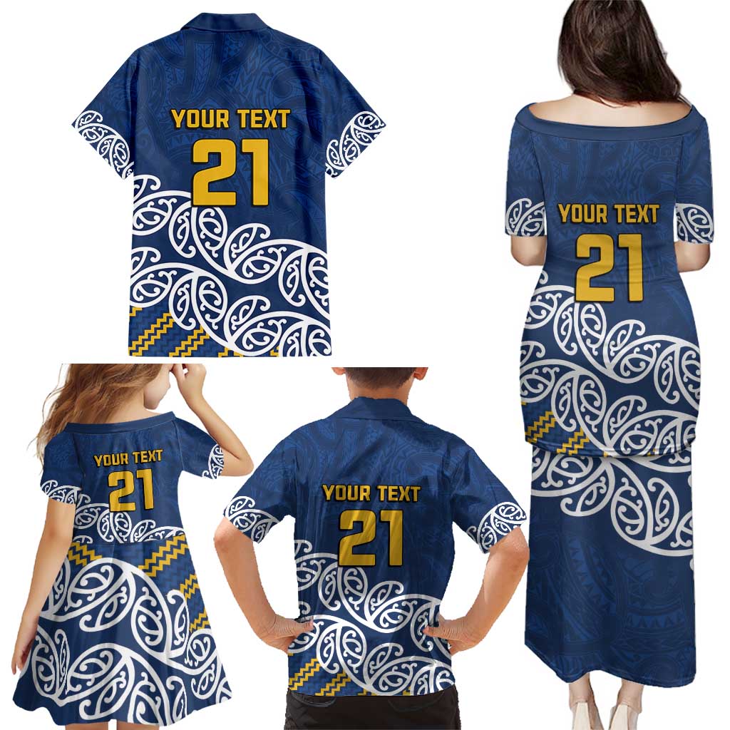 New Zealand Rugby Pacific Custom Family Matching Puletasi and Hawaiian Shirt Kahupeka Maori Kowhaiwhai Pattern LT9 - Polynesian Pride