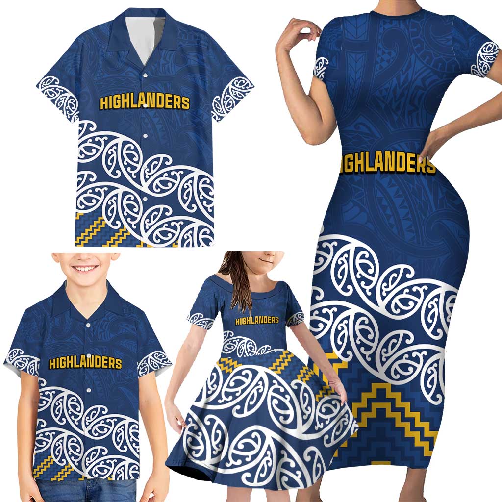 New Zealand Rugby Pacific Custom Family Matching Short Sleeve Bodycon Dress and Hawaiian Shirt Kahupeka Maori Kowhaiwhai Pattern LT9 - Polynesian Pride