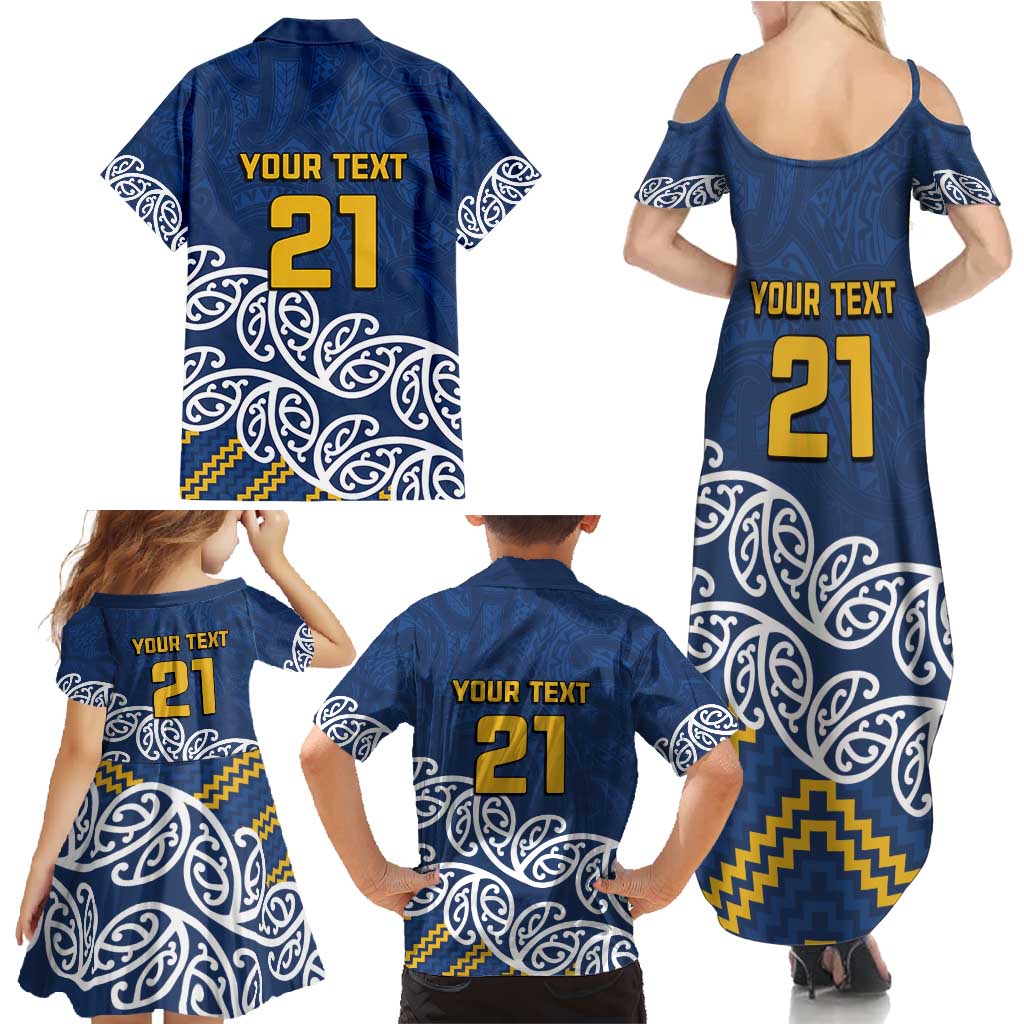 New Zealand Rugby Pacific Custom Family Matching Summer Maxi Dress and Hawaiian Shirt Kahupeka Maori Kowhaiwhai Pattern LT9 - Polynesian Pride