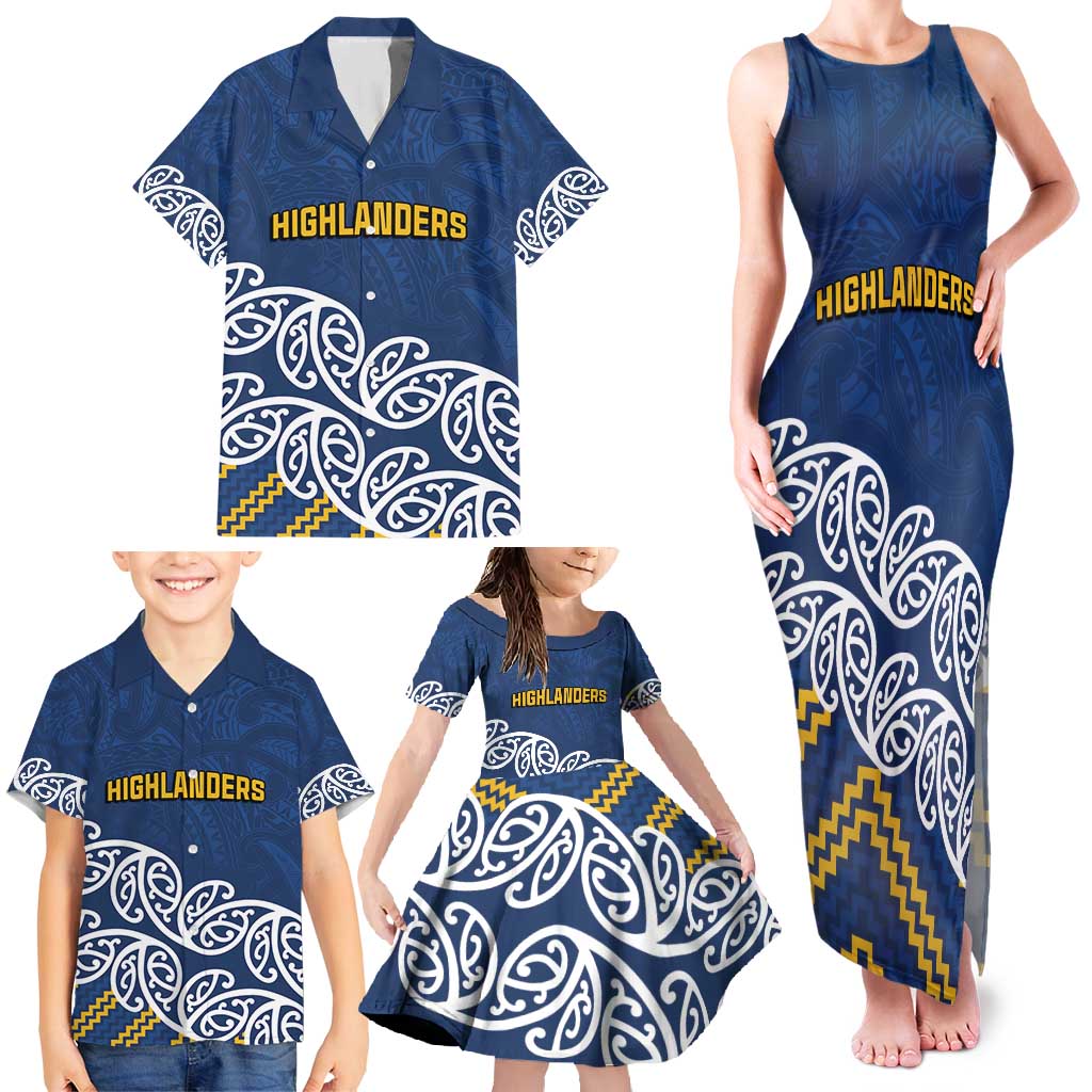 New Zealand Rugby Pacific Custom Family Matching Tank Maxi Dress and Hawaiian Shirt Kahupeka Maori Kowhaiwhai Pattern LT9 - Polynesian Pride