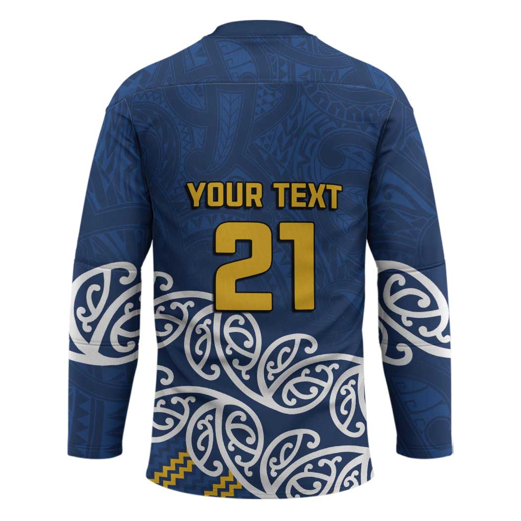 New Zealand Rugby Pacific Custom Hockey Jersey Kahupeka Maori Kowhaiwhai Pattern - Polynesian Pride