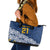 New Zealand Rugby Pacific Custom Leather Tote Bag Kahupeka Maori Kowhaiwhai Pattern