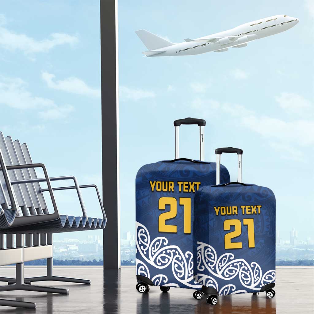 New Zealand Rugby Pacific Custom Luggage Cover Kahupeka Maori Kowhaiwhai Pattern