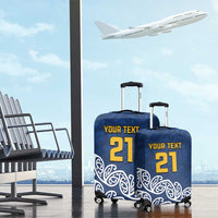 New Zealand Rugby Pacific Custom Luggage Cover Kahupeka Maori Kowhaiwhai Pattern