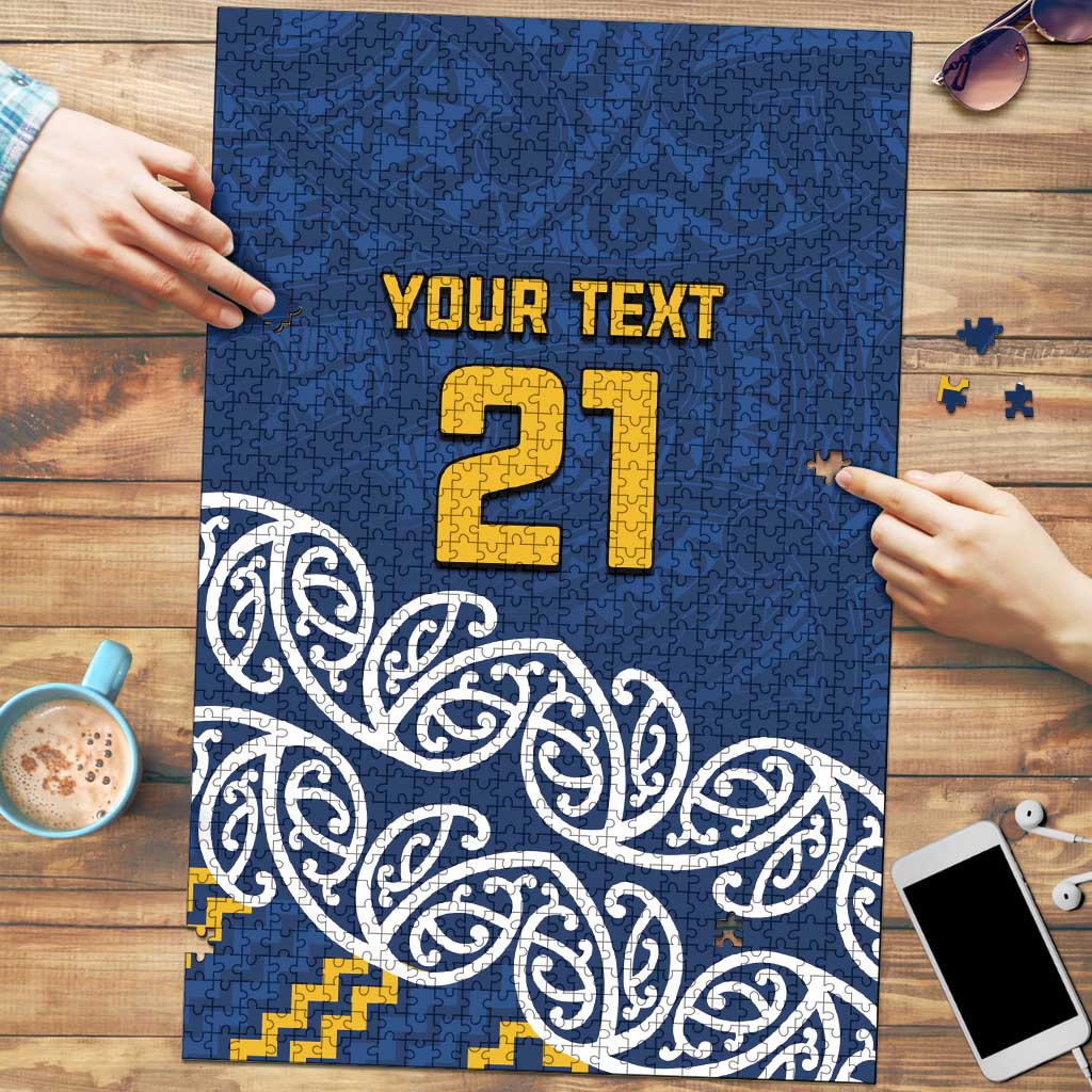 New Zealand Rugby Pacific Custom Puzzle Kahupeka Maori Kowhaiwhai Pattern - Polynesian Pride