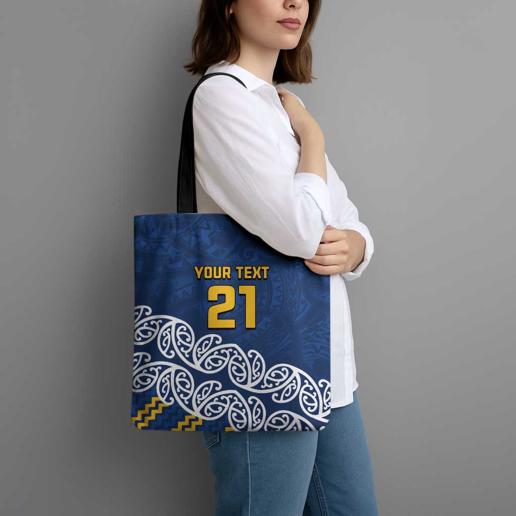 New Zealand Rugby Pacific Custom Tote Bag Kahupeka Maori Kowhaiwhai Pattern - Polynesian Pride