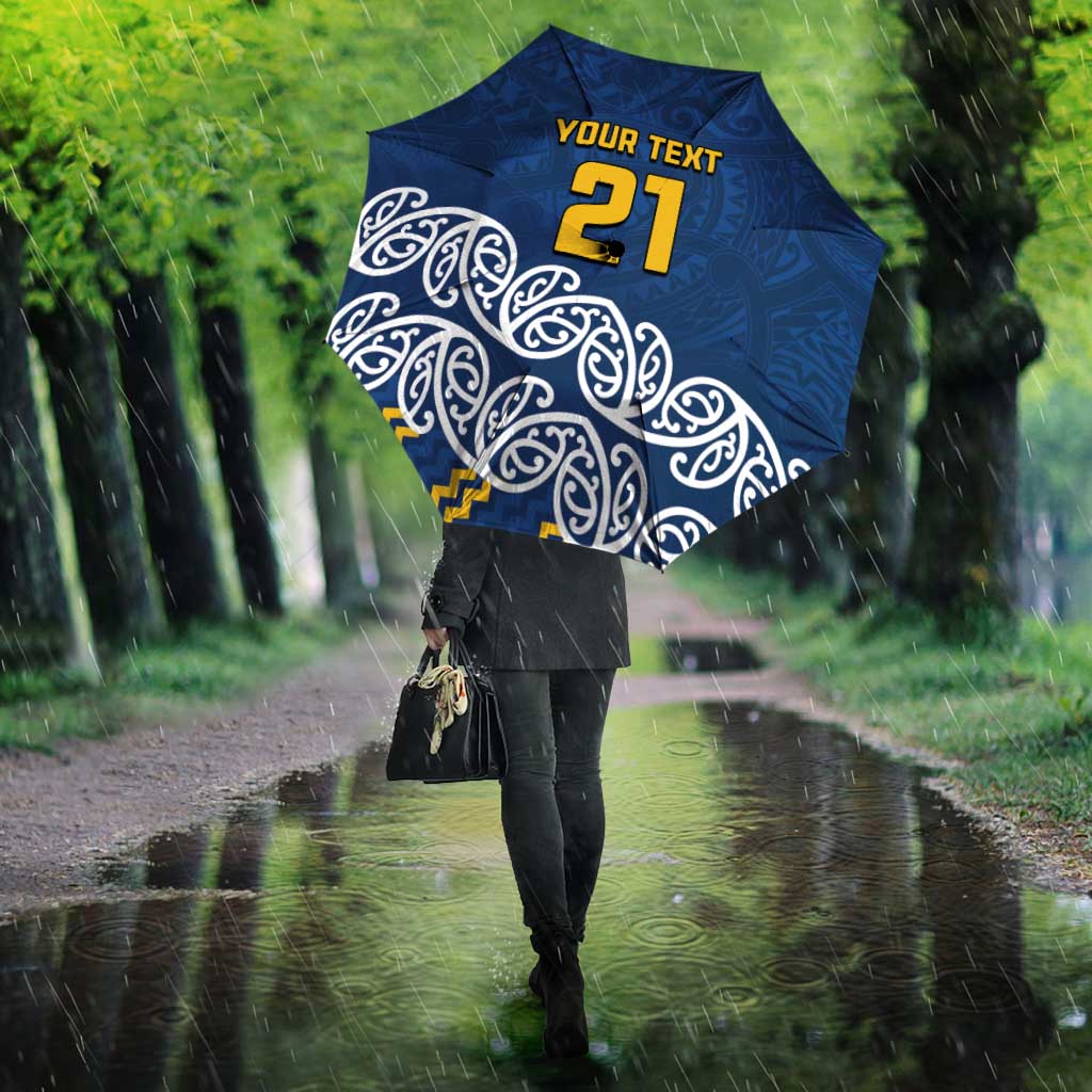 New Zealand Rugby Pacific Custom Umbrella Kahupeka Maori Kowhaiwhai Pattern LT9 - Polynesian Pride