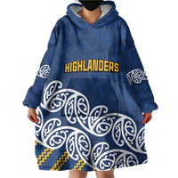 New Zealand Rugby Pacific Custom Wearable Blanket Hoodie Kahupeka Maori Kowhaiwhai Pattern