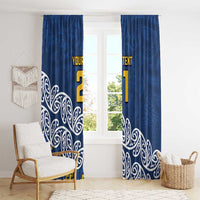 New Zealand Rugby Pacific Custom Window Curtain Kahupeka Maori Kowhaiwhai Pattern LT9 - Polynesian Pride