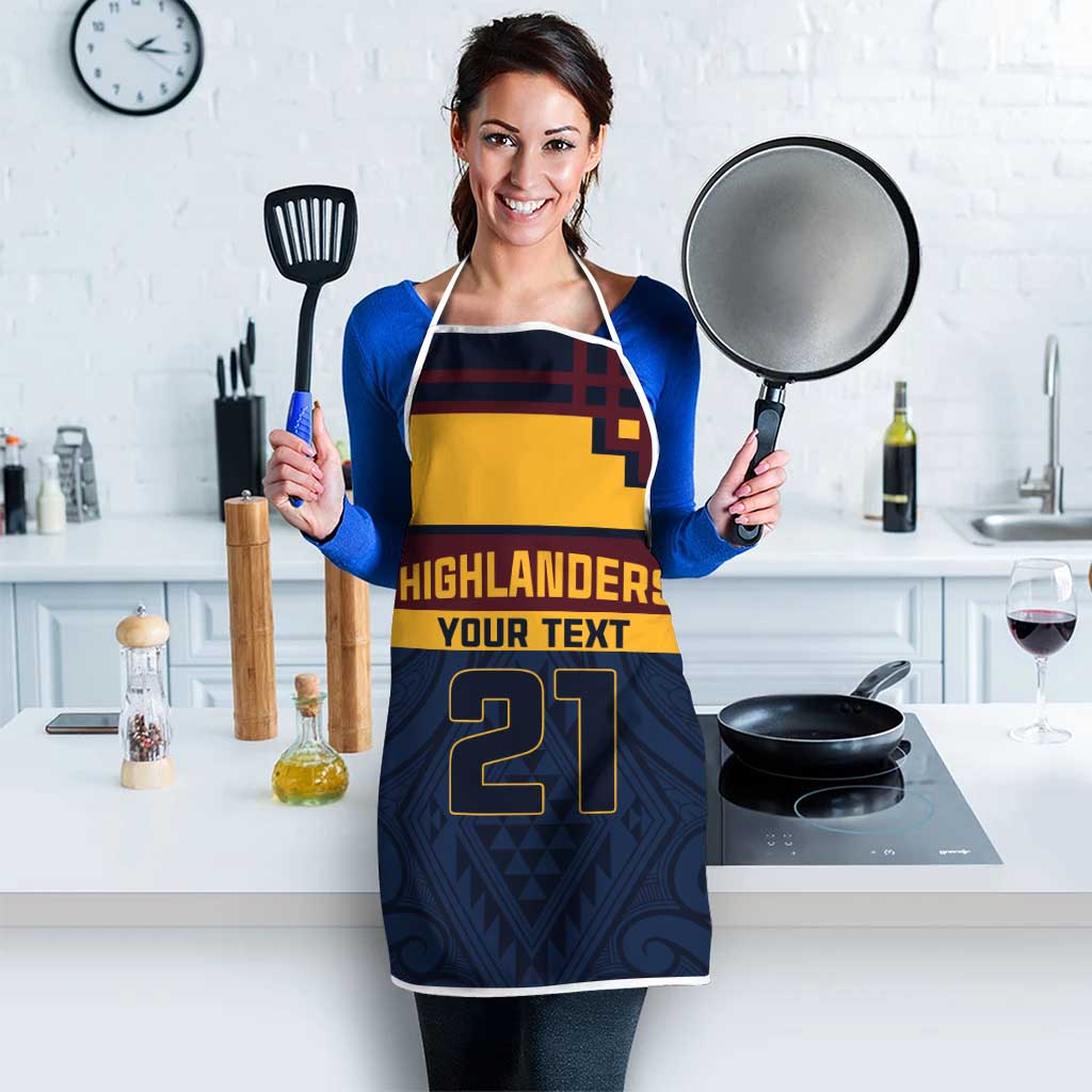 New Zealand Rugby Pacific Custom Apron Kahupeka Retro 2025 Taniko Motif - Polynesian Pride