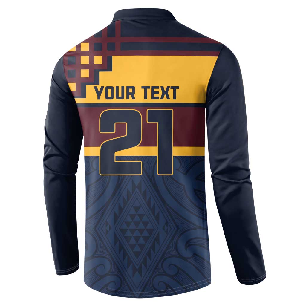New Zealand Rugby Pacific Custom Button Sweatshirt Kahupeka Retro 2025 Taniko Motif LT9 - Polynesian Pride