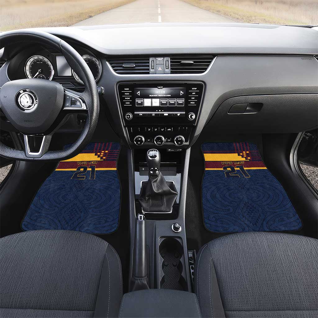 New Zealand Rugby Pacific Custom Car Mats Kahupeka Retro 2025 Taniko Motif