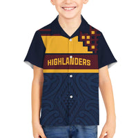 New Zealand Rugby Pacific Custom Family Matching Off The Shoulder Long Sleeve Dress and Hawaiian Shirt Kahupeka Retro 2025 Taniko Motif