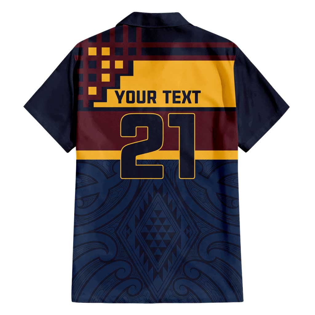 New Zealand Rugby Pacific Custom Family Matching Short Sleeve Bodycon Dress and Hawaiian Shirt Kahupeka Retro 2025 Taniko Motif LT9 - Polynesian Pride