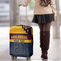 New Zealand Rugby Pacific Custom Luggage Cover Kahupeka Retro 2025 Taniko Motif