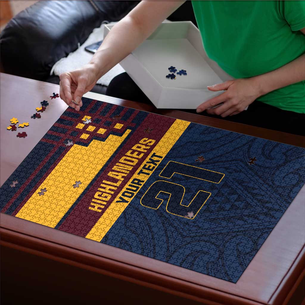 New Zealand Rugby Pacific Custom Puzzle Kahupeka Retro 2025 Taniko Motif - Polynesian Pride