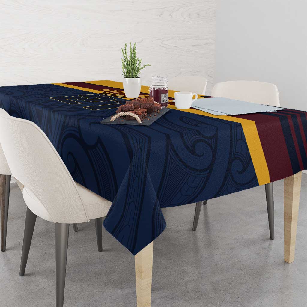 New Zealand Rugby Pacific Custom Tablecloth Kahupeka Retro 2025 Taniko Motif