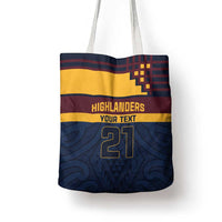 New Zealand Rugby Pacific Custom Tote Bag Kahupeka Retro 2025 Taniko Motif - Polynesian Pride