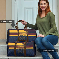 New Zealand Rugby Pacific Custom Travel Bag Kahupeka Retro 2025 Taniko Motif - Polynesian Pride