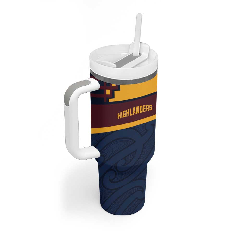 New Zealand Rugby Pacific Custom Tumbler With Handle Kahupeka Retro 2025 Taniko Motif