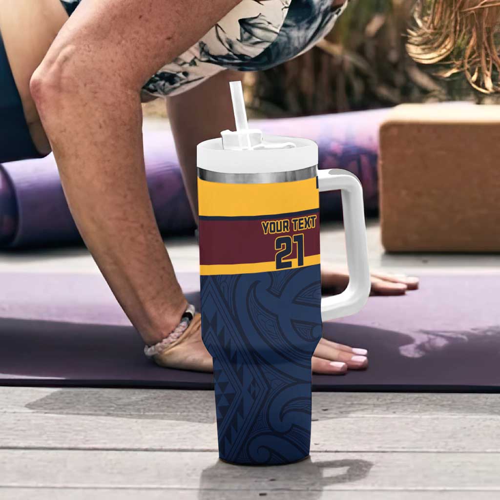 New Zealand Rugby Pacific Custom Tumbler With Handle Kahupeka Retro 2025 Taniko Motif