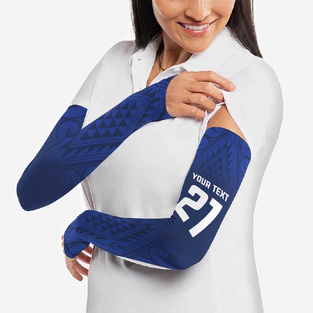 New Zealand Rugby Pacific Custom Arm Sleeves Kahurangi Auckland All Blue - Polynesian Pride