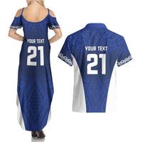 New Zealand Rugby Pacific Custom Couples Matching Summer Maxi Dress and Hawaiian Shirt Kahurangi Auckland All Blue