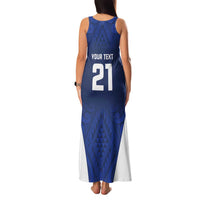 New Zealand Rugby Pacific Custom Family Matching Tank Maxi Dress and Hawaiian Shirt Kahurangi Auckland All Blue LT9 - Polynesian Pride