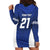 New Zealand Rugby Pacific Custom Hoodie Dress Kahurangi Auckland All Blue