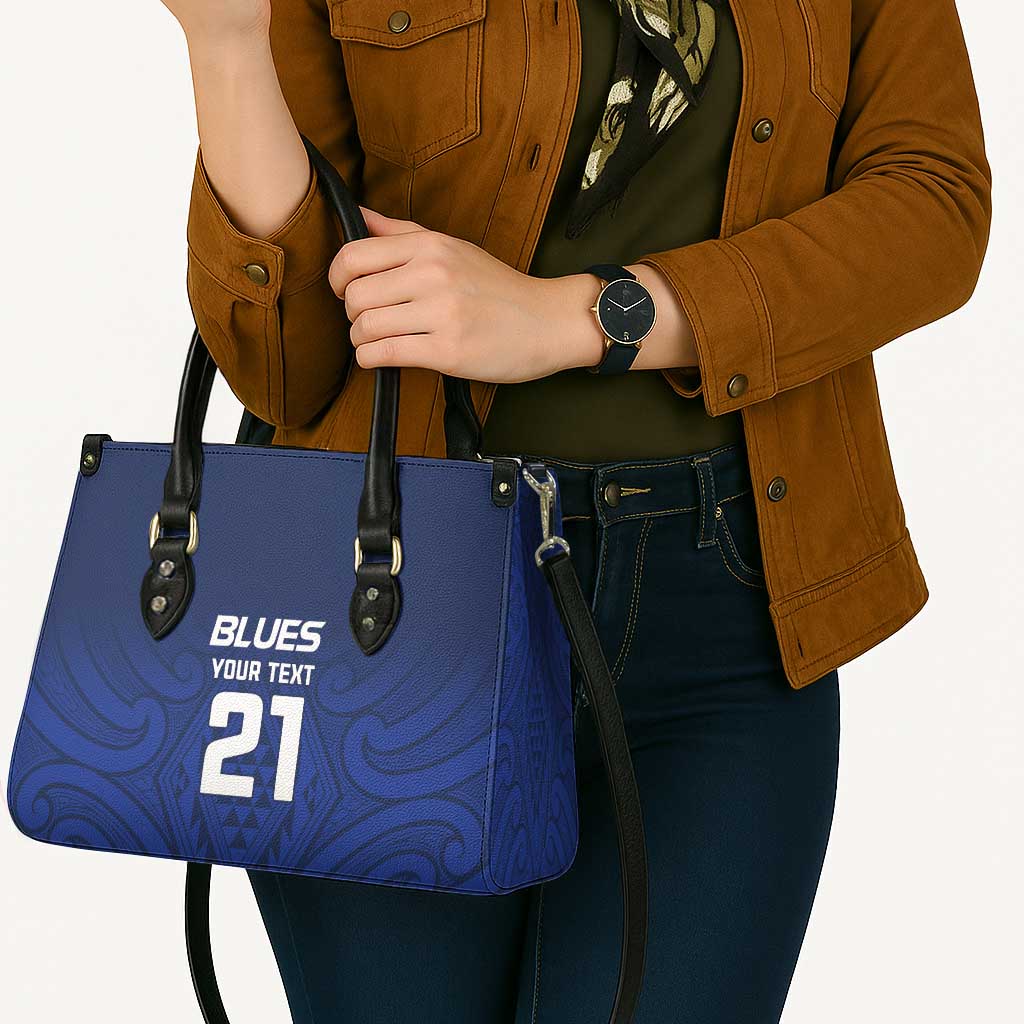 New Zealand Rugby Pacific Custom Leather Bag Kahurangi Auckland All Blue - Polynesian Pride