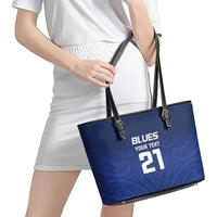 New Zealand Rugby Pacific Custom Leather Tote Bag Kahurangi Auckland All Blue