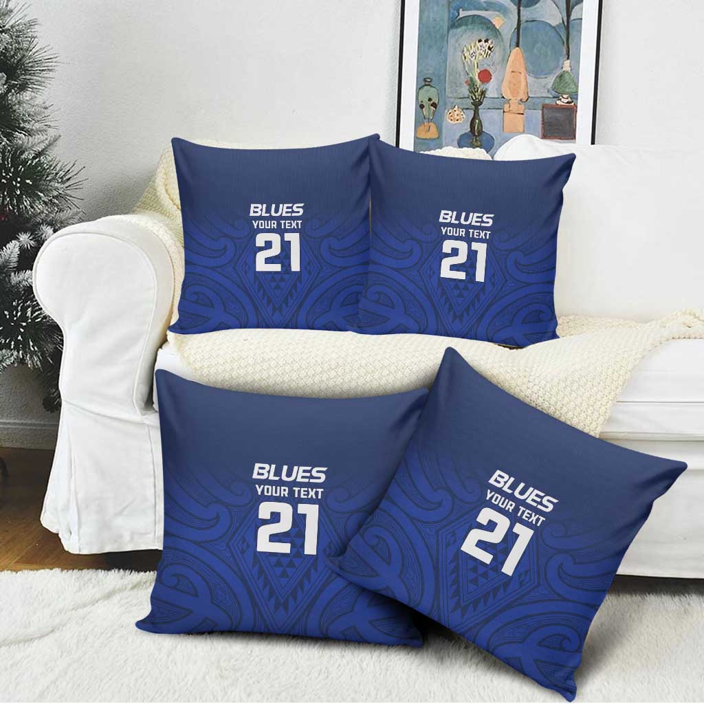 New Zealand Rugby Pacific Custom Pillow Cover Kahurangi Auckland All Blue - Polynesian Pride
