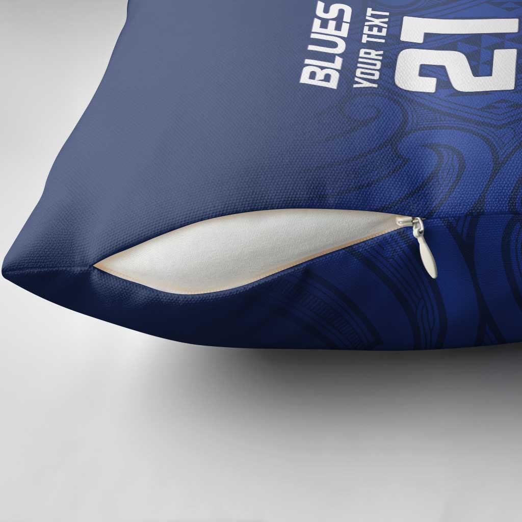 New Zealand Rugby Pacific Custom Pillow Cover Kahurangi Auckland All Blue - Polynesian Pride