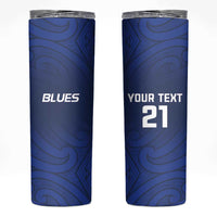New Zealand Rugby Pacific Custom Skinny Tumbler Kahurangi Auckland All Blue LT9 Blue - Polynesian Pride