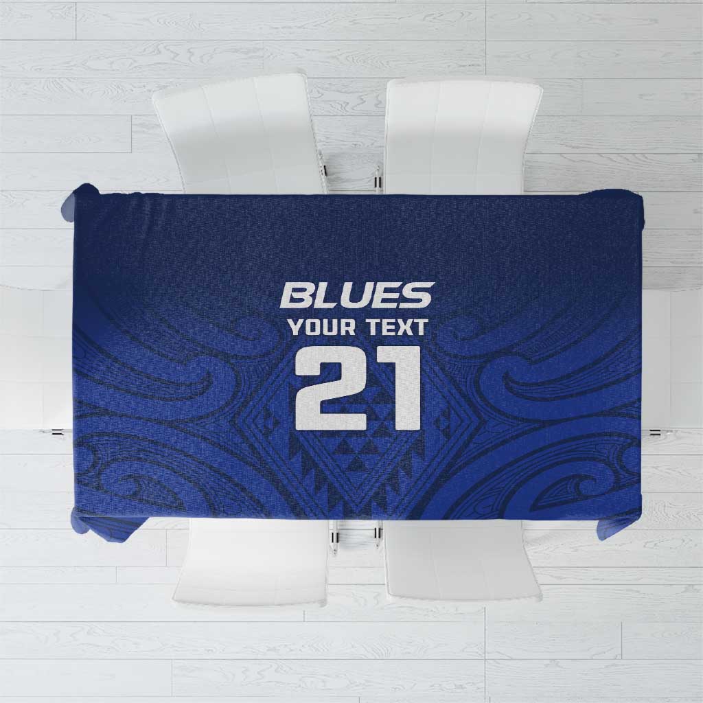 New Zealand Rugby Pacific Custom Tablecloth Kahurangi Auckland All Blue LT9 Blue - Polynesian Pride