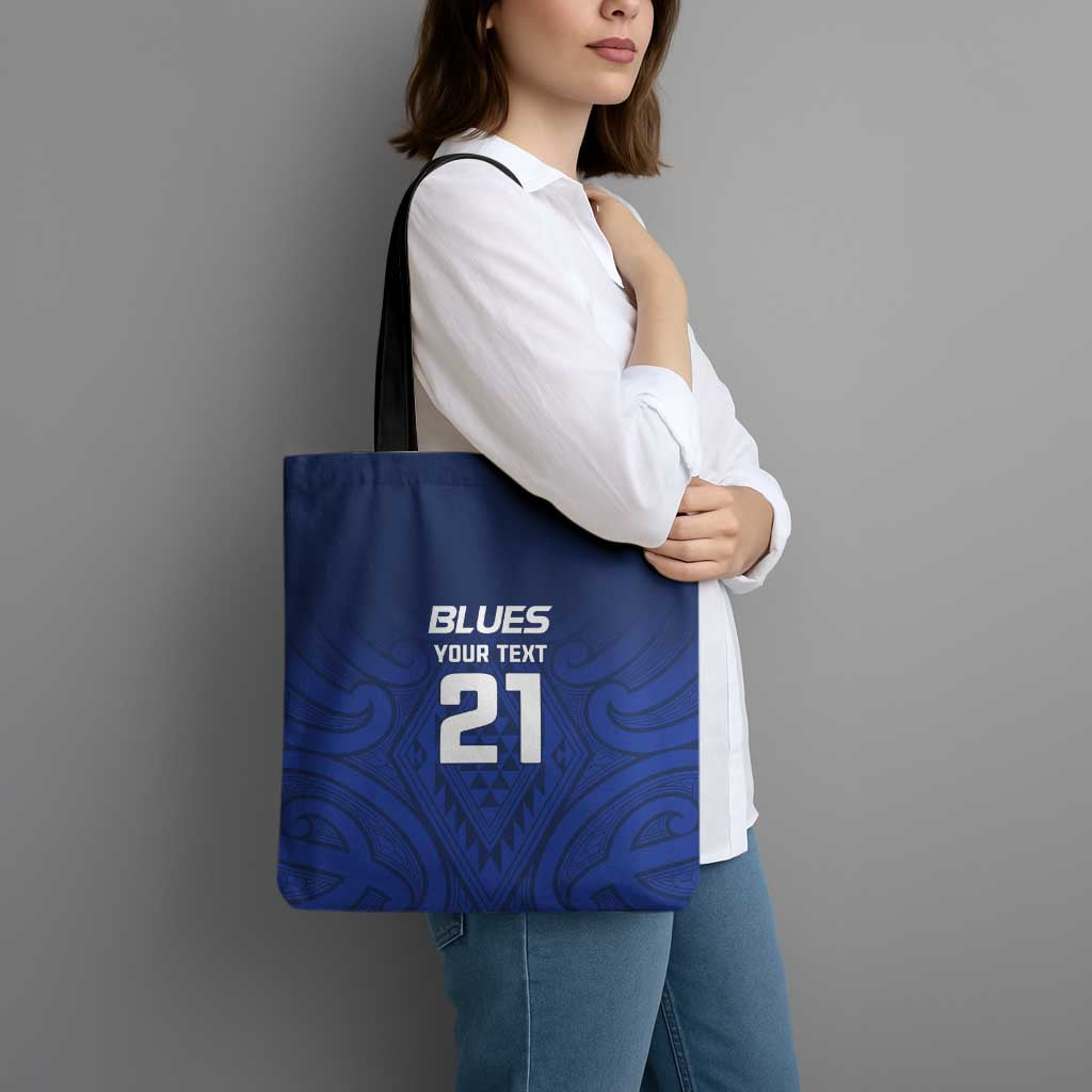 New Zealand Rugby Pacific Custom Tote Bag Kahurangi Auckland All Blue - Polynesian Pride