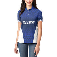 New Zealand Rugby Pacific Custom Women Polo Shirt Kahurangi Auckland All Blue LT9 - Polynesian Pride