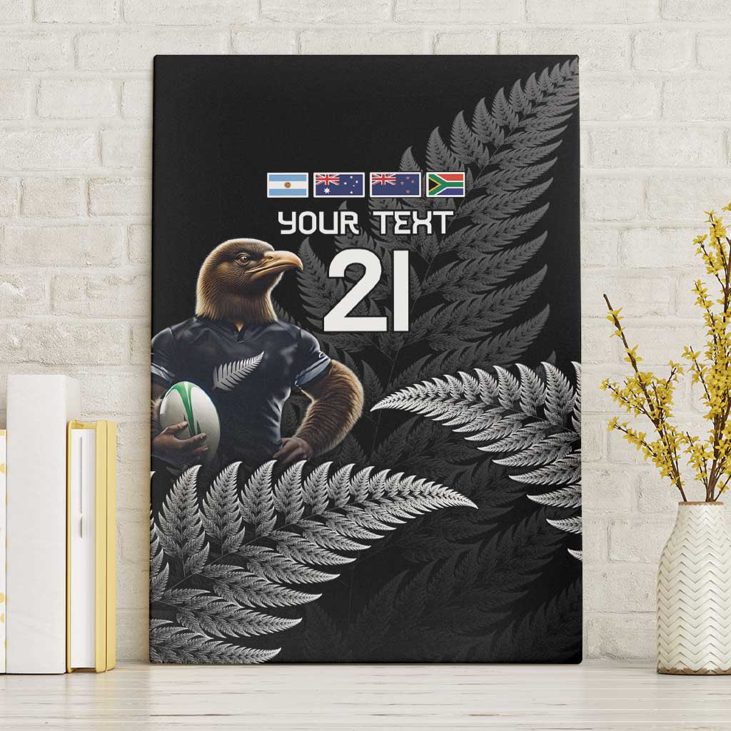 New Zealand Rugby Custom Canvas Wall Art Glory Be To Black Silver-fern LT9 Without Frame Black - Polynesian Pride