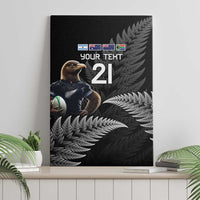 New Zealand Rugby Custom Canvas Wall Art Glory Be To Black Silver-fern LT9 - Polynesian Pride
