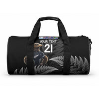 New Zealand Maori Rugby Custom Duffle Bag Glory Be To Black Silver-fern LT9 One size Black - Polynesian Pride