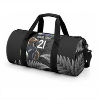 New Zealand Maori Rugby Custom Duffle Bag Glory Be To Black Silver-fern LT9 - Polynesian Pride