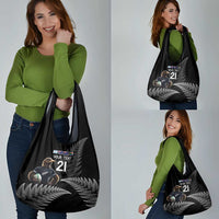 New Zealand Rugby Custom Grocery Bag Glory Be To Black Silver-fern LT9 - Polynesian Pride