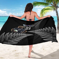 New Zealand Rugby Custom Sarong Glory Be To Black Silver-fern LT9 - Polynesian Pride