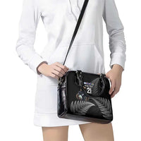 New Zealand Rugby Custom Shoulder Handbag Glory Be To Black Silver-fern - Polynesian Pride