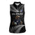 New Zealand Rugby Custom Women Sleeveless Polo Shirt Glory Be To Black Silver-fern - Polynesian Pride