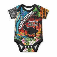 Hawaii Strong Maui Wildfire Baby Onesie Pray For Lahaina Maui LT9 Black - Polynesian Pride